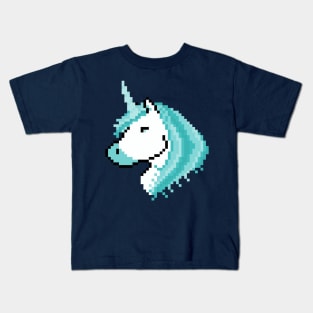 Pixel Spectral White Unicorn Kids T-Shirt